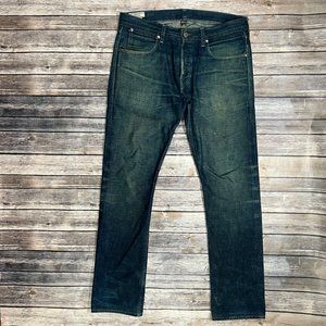 Wallace & Barnes Selvedge Japanese Three Looms Denim 30x32 Blue Denim USA Made